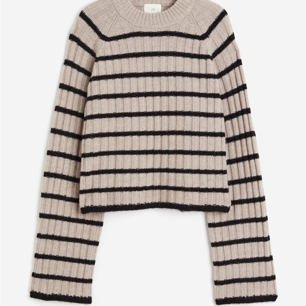 H&M Rib Knit Striped Sweater